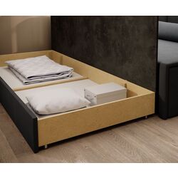 Диван Eltap Fulgeo Left Poco 4/Poco 10 (Gray/Black) Thumb