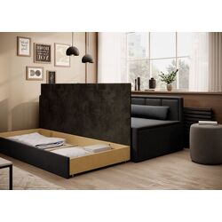 Диван Eltap Fulgeo Left Poco 4/Poco 10 (Gray/Black) Thumb