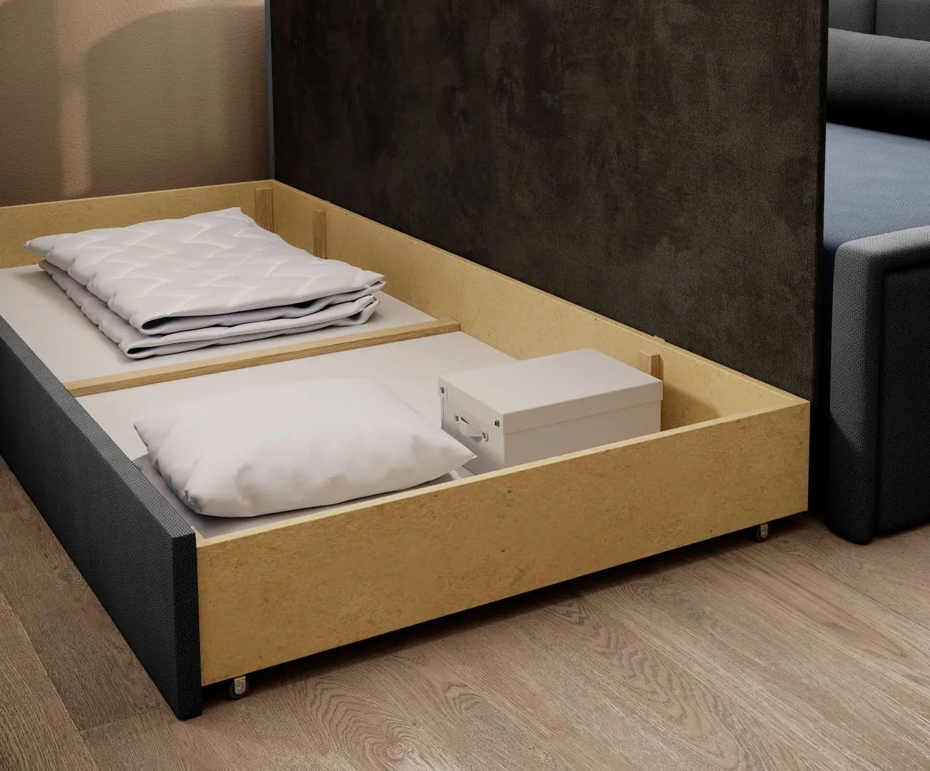 Canapea Eltap Fulgeo Left Poco 40/Poco 4 (Blue/Gray)