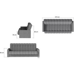 Canapea Eltap Garett Monolith 85/Monolith 97 (Gray/Dark Graphite) Thumb