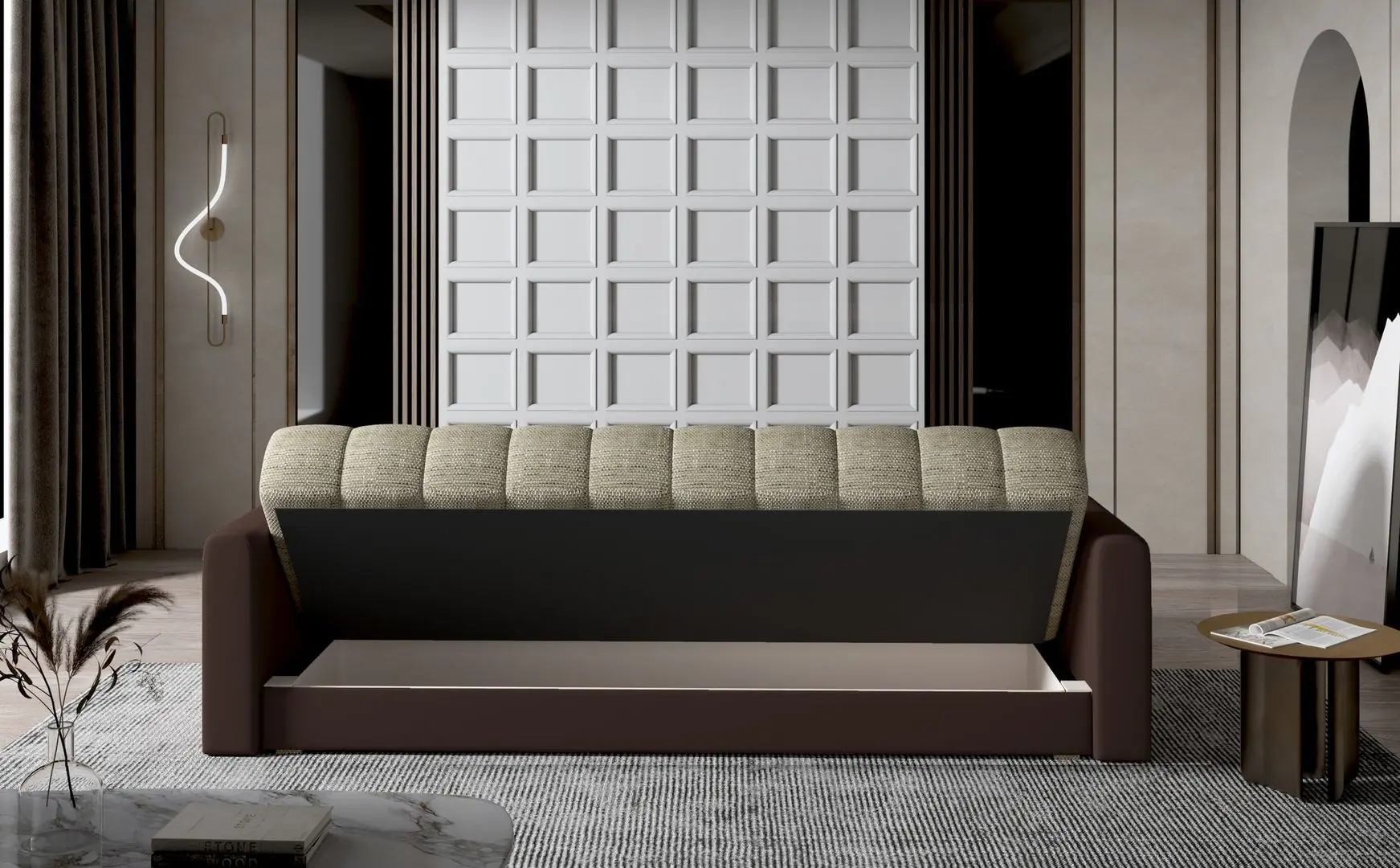 Canapea Eltap Garett Sawana 14/Soft 17 (Black/White)