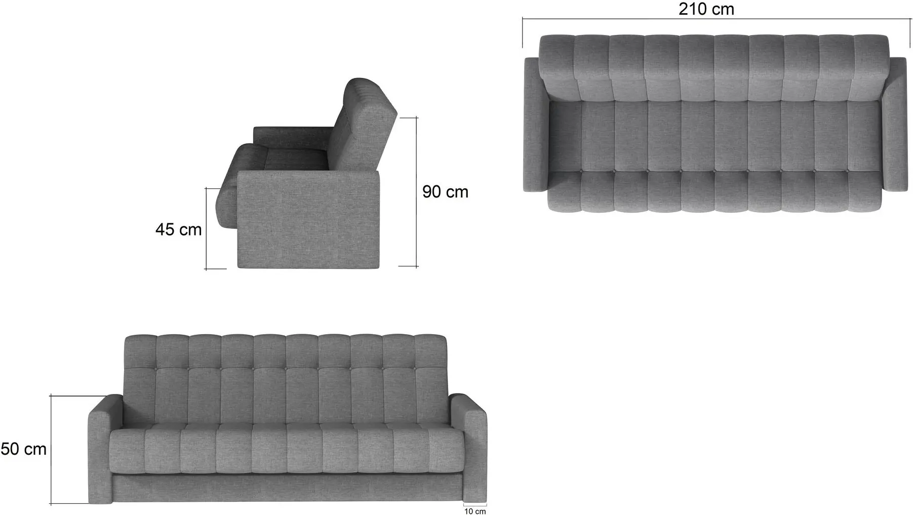 Canapea Eltap Garett Sawana 21/Soft 11 (Gray/Black)