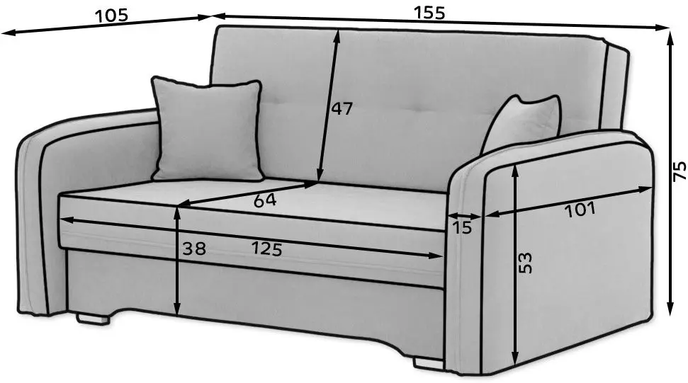 Canapea Eltap Laine Poco 22 (Brown)