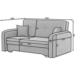 Диван Eltap Laine Poco 40 (Blue) Thumb