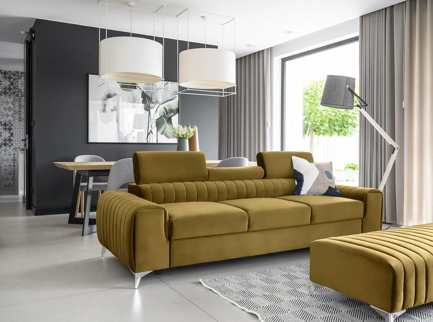 Canapea Eltap Laurence Nube 45 (Mustard)