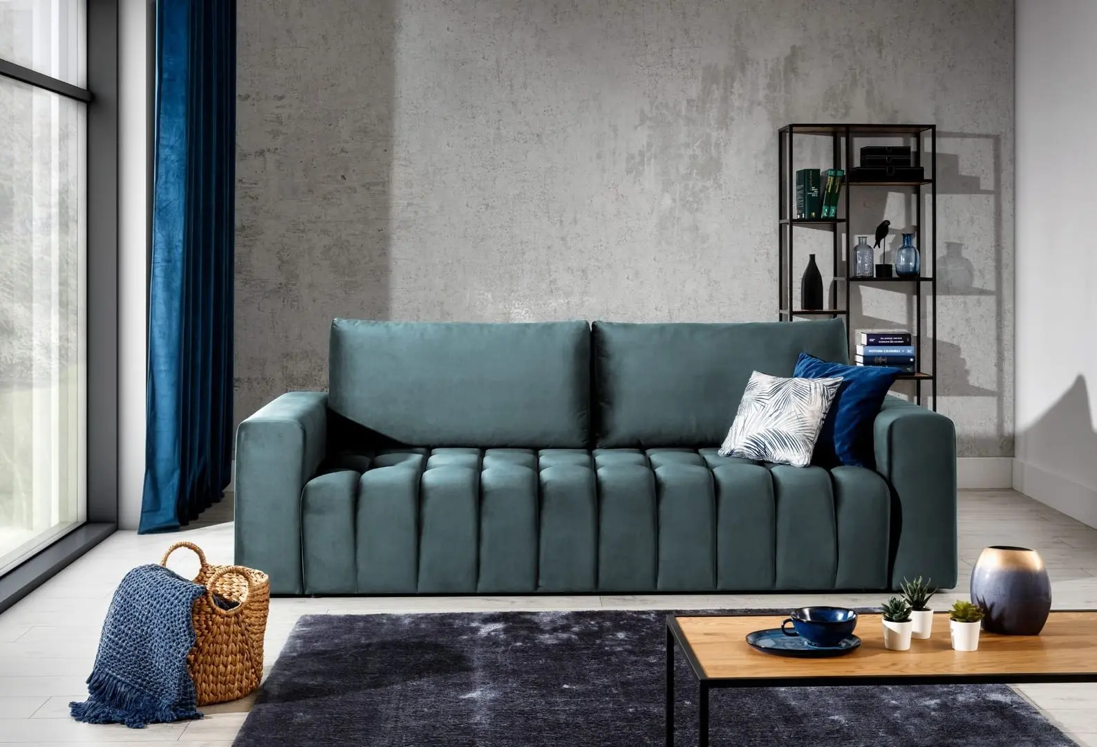 Canapea Eltap Lazaro Monolith 76 (Gray-Blue)