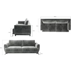 Canapea Eltap Megis Matt Velvet 29 (Dark Brown) Thumb