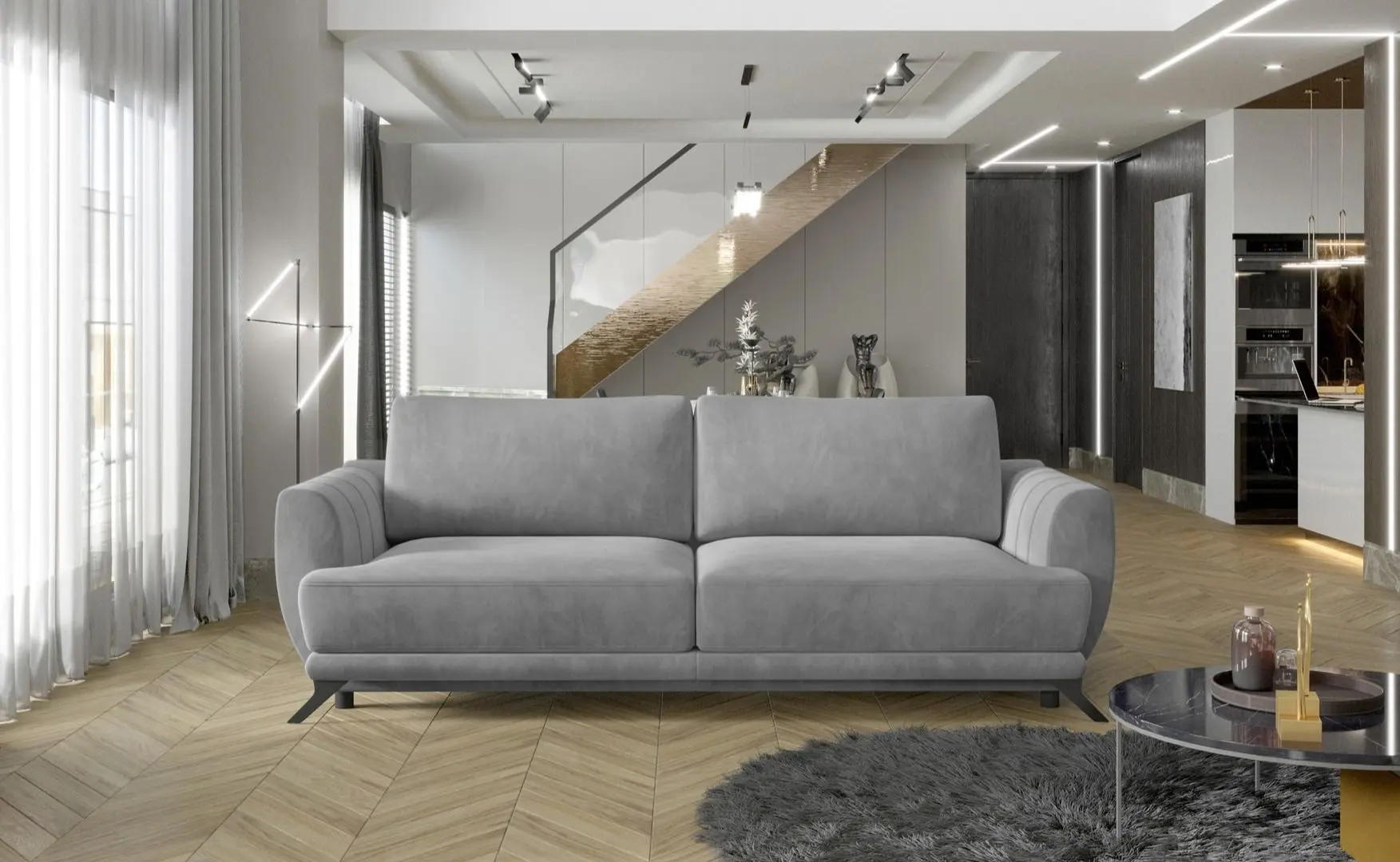 Canapea Eltap Megis Paros 05 (Light Gray)