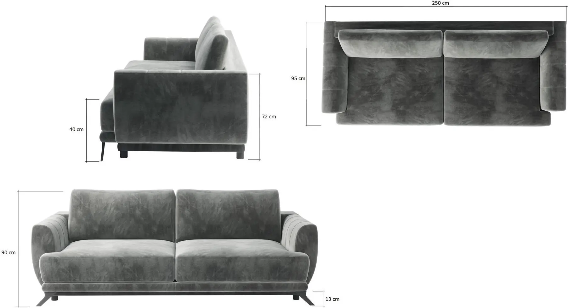 Диван Eltap Megis Paros 06 (Graphite)