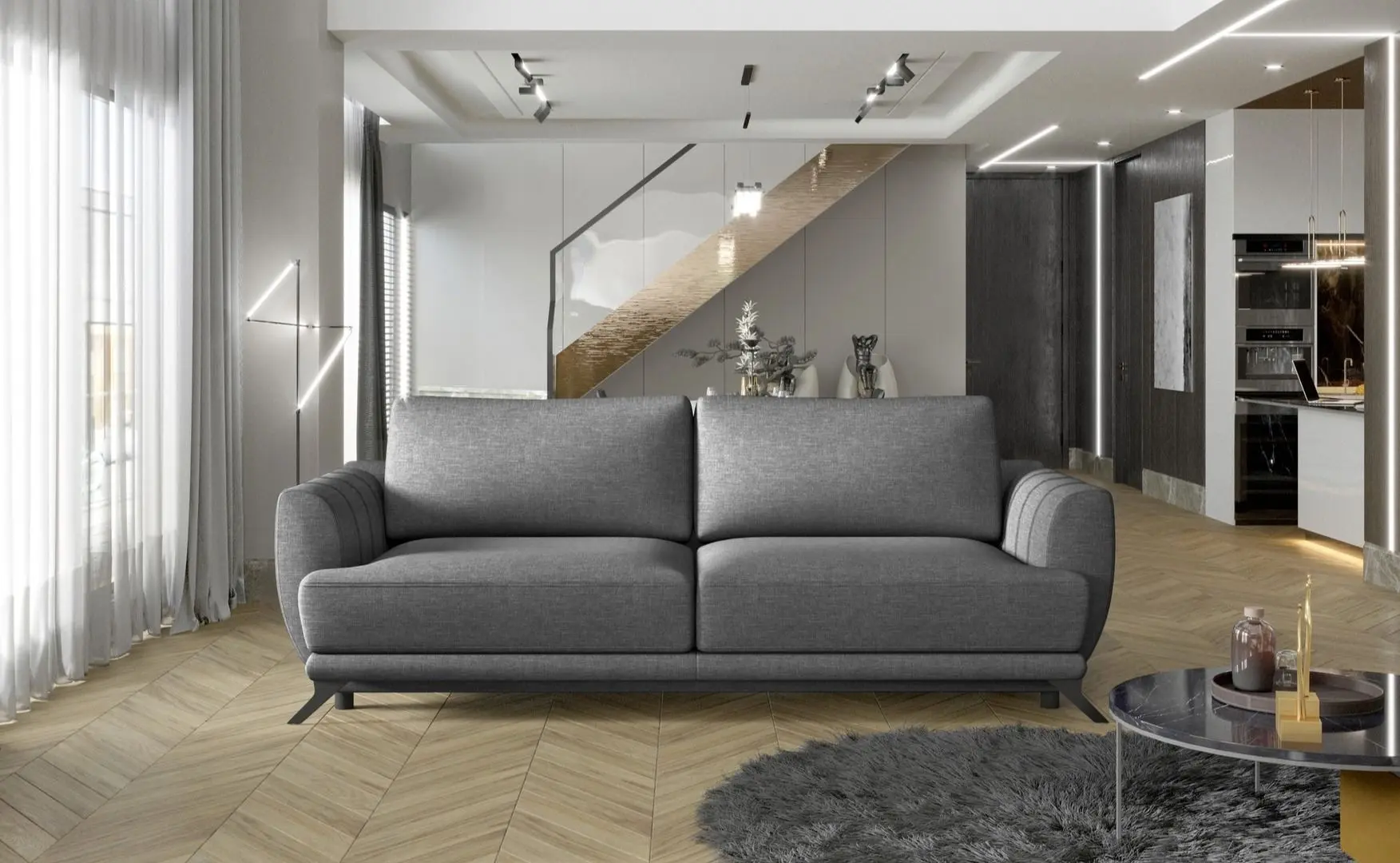 Canapea Eltap Megis Sawana 05 (Dark Gray)