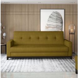 Canapea Eltap Selene Monolith 48 (Mustard/Walnut)