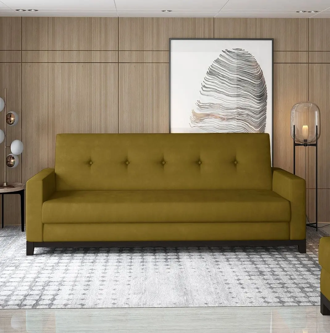 Canapea Eltap Selene Monolith 48 (Mustard/Walnut)