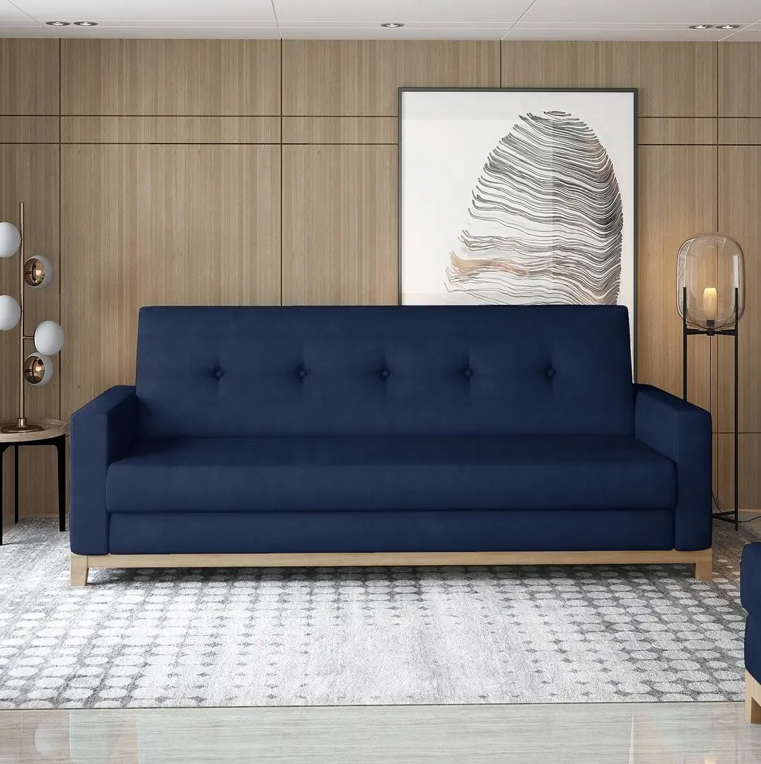 Canapea Eltap Selene Monolith 77 (Blue/Beech)