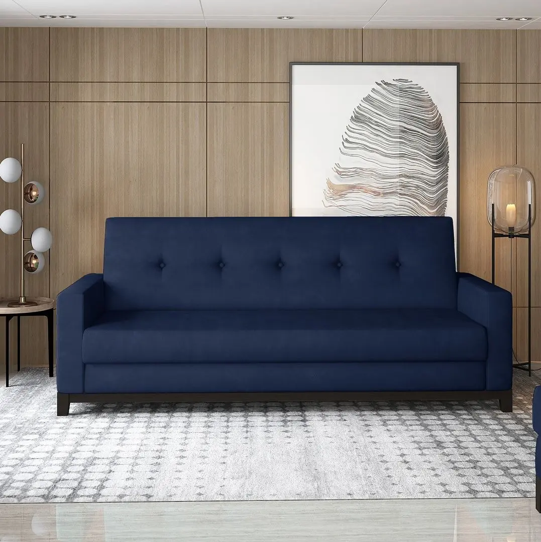 Canapea Eltap Selene Monolith 77 (Blue/Walnut)