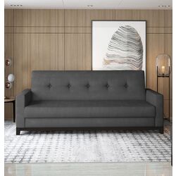 Canapea Eltap Selene Monolith 97 (Dark Graphite/Walnut)