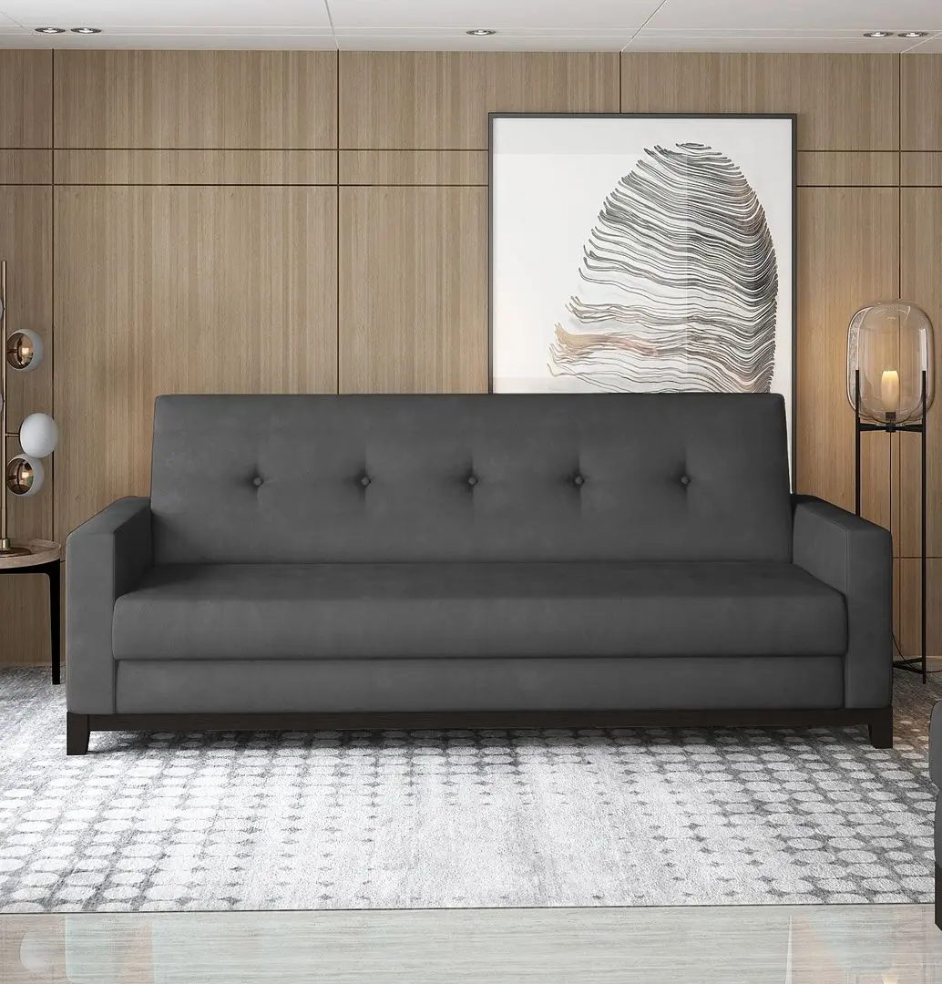 Canapea Eltap Selene Monolith 97 (Dark Graphite/Walnut)