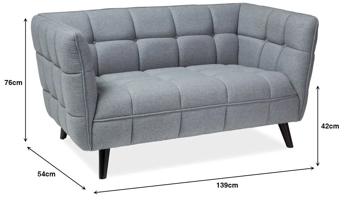 Диван Signal Castello 2 (Light Gray/Wenge) - 2