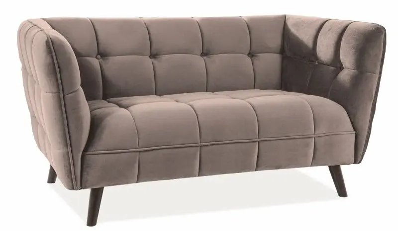Canapea Signal Castello 2 Velvet (Beige/Wenge)