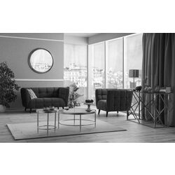 Canapea Signal Castello 2 Velvet (Black/Wenge) Thumb