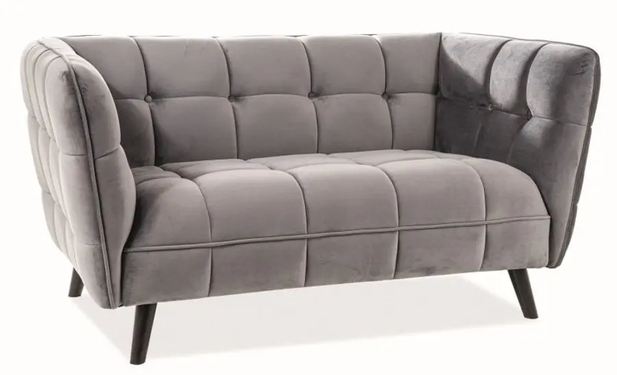 Canapea Signal Castello 2 Velvet (Gray/Wenge)