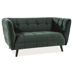 Canapea Signal Castello 2 Velvet (Green/Wenge) Thumb