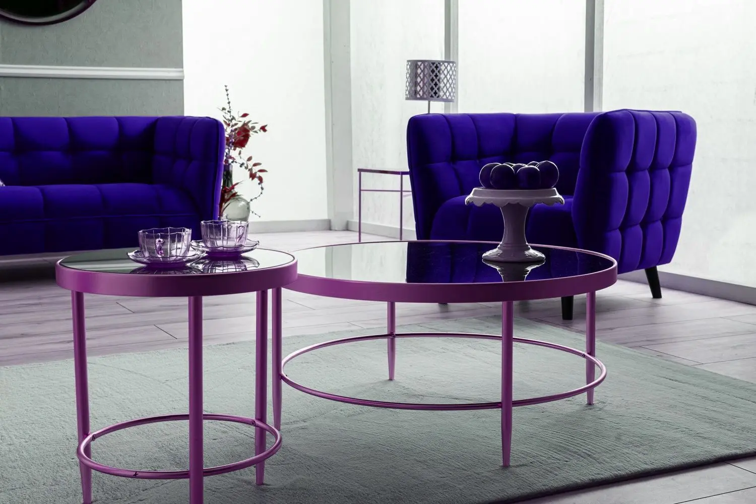 Диван Signal Castello 2 Velvet (Navy Blue/Wenge)