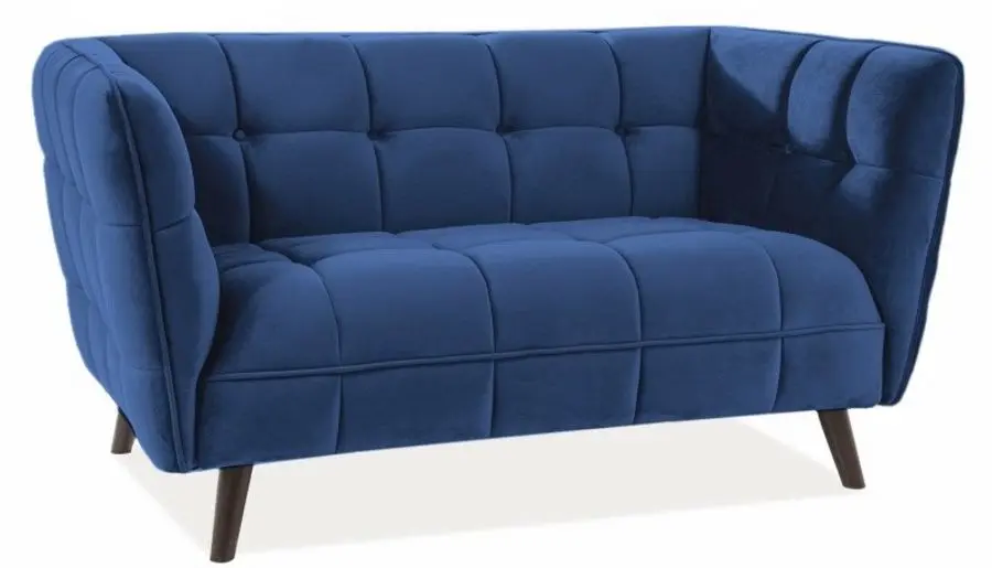 Диван Signal Castello 2 Velvet (Navy Blue/Wenge)
