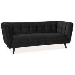 Canapea Signal Castello 3 Velvet (Black/Wenge)