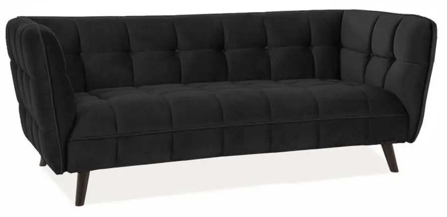 Диван Signal Castello 3 Velvet (Black/Wenge)