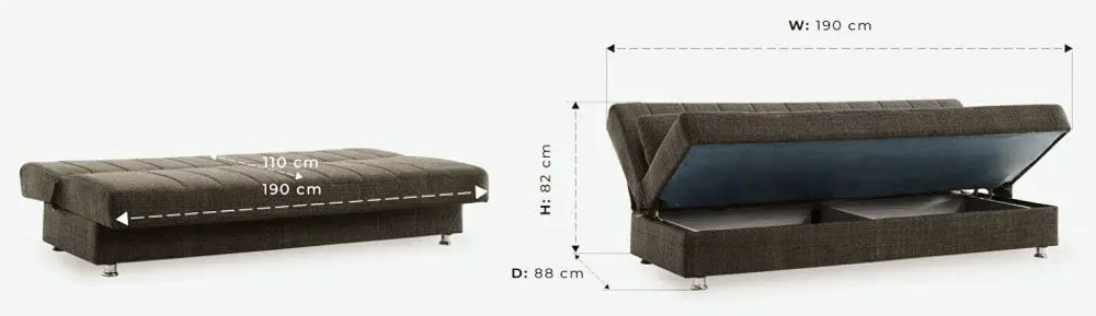 Диван Fabulous Economix 70-002 (Gray-Brown)
