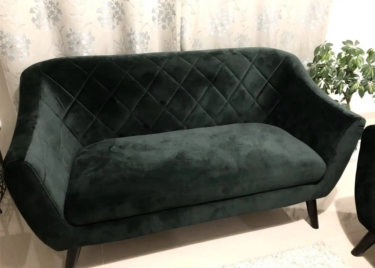 Canapea Signal Molly 2 Velvet (Black/Wenge) - 3