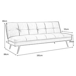 Диван Signal Moritz Velvet (Gray/Gold) Thumb