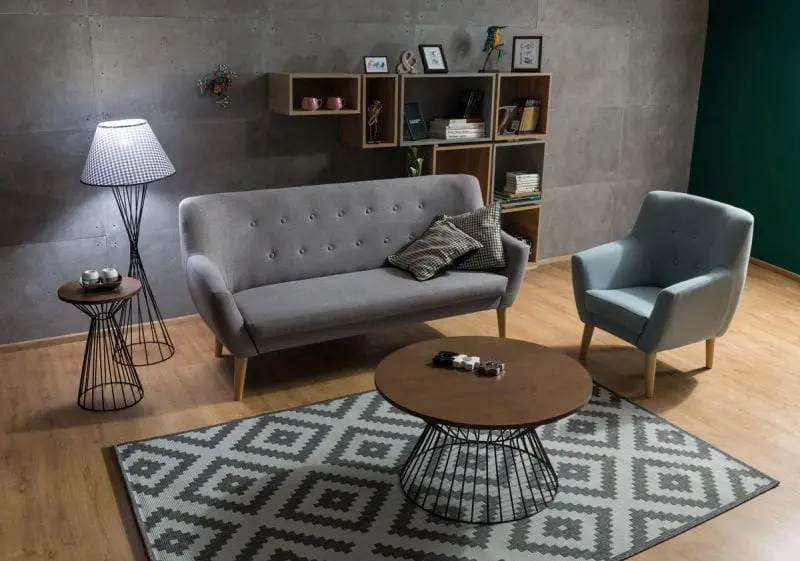 Canapea Signal Nordic 2 Velvet (Gray/Beech)