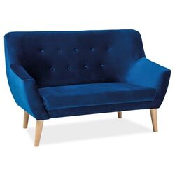 Canapea Signal Nordic 2 Velvet (Navy Blue/Beech)