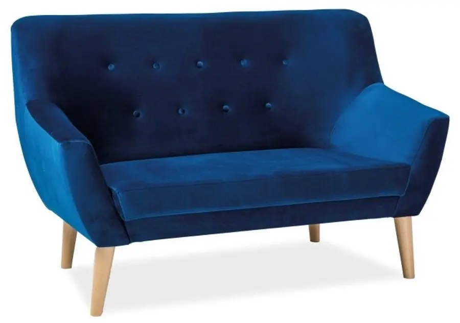 Диван Signal Nordic 2 Velvet (Navy Blue/Beech)