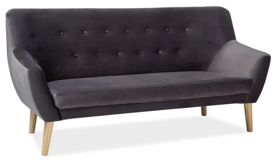 Диван Signal Nordic 3 Velvet (Gray/Beech)