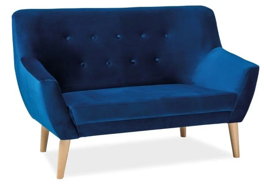 Диван Signal Nordic 3 Velvet (Navy Blue/Beech)