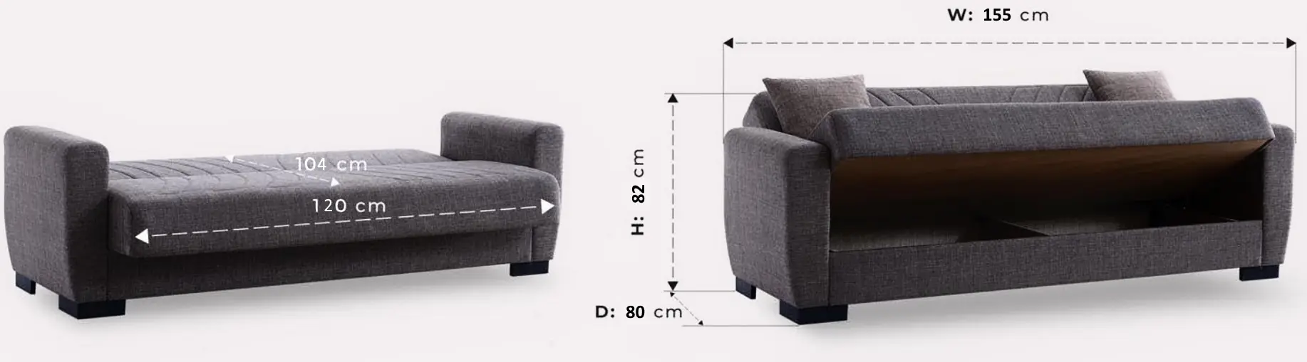 Canapea Fabulous Poem 2-locuri Mina-24 (Beige)