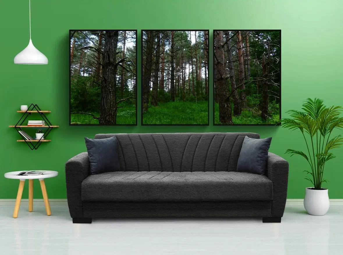 Canapea Fabulous Sanem 3-locuri 58-002 (Dark Gray)