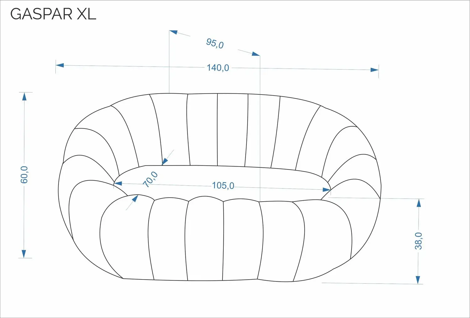 Диван Halmar Gaspar XL (Cream) - 12