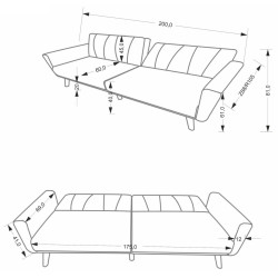 Canapea Halmar Larix (Grey) Thumb