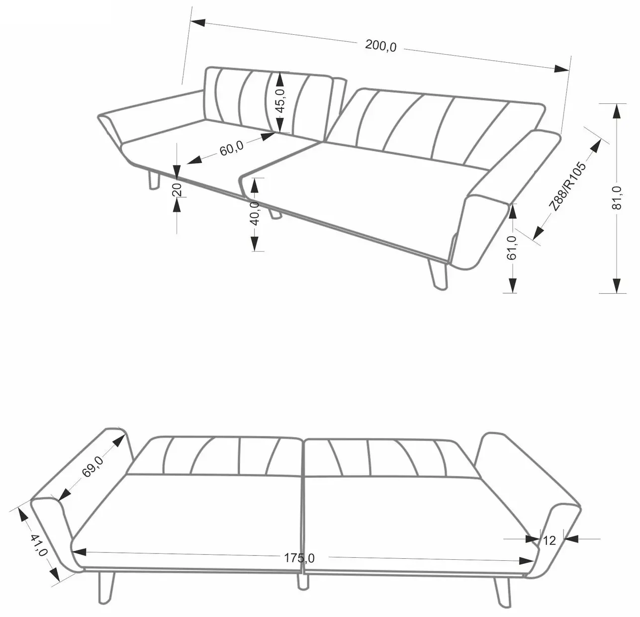Canapea Halmar Larix (Grey) - 9