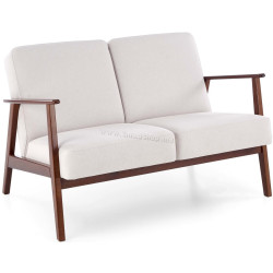 Canapea Halmar Milano 2S Castel 04 (Light Beige/Dark Walnut)