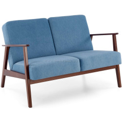 Canapea Halmar Milano 2S Castel 74 (Blue/Dark Walnut)