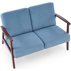 Диван Halmar Milano 2S Castel 74 (Blue/Dark Walnut) Thumb