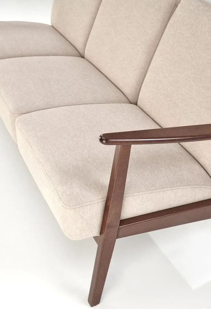 Canapea Halmar Milano 3S Castel 15 (Beige/Dark Walnut)