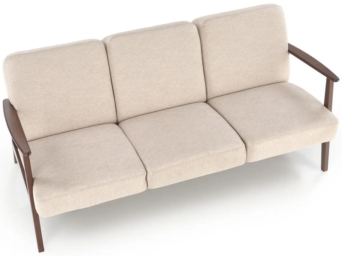 Canapea Halmar Milano 3S Castel 15 (Beige/Dark Walnut)
