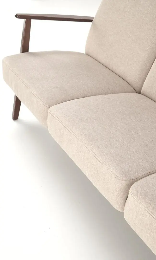 Canapea Halmar Milano 3S Castel 15 (Beige/Dark Walnut)