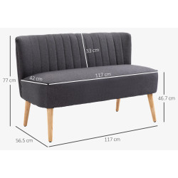 Диван Homcom 833-524V07CG (Dark Grey) Thumb