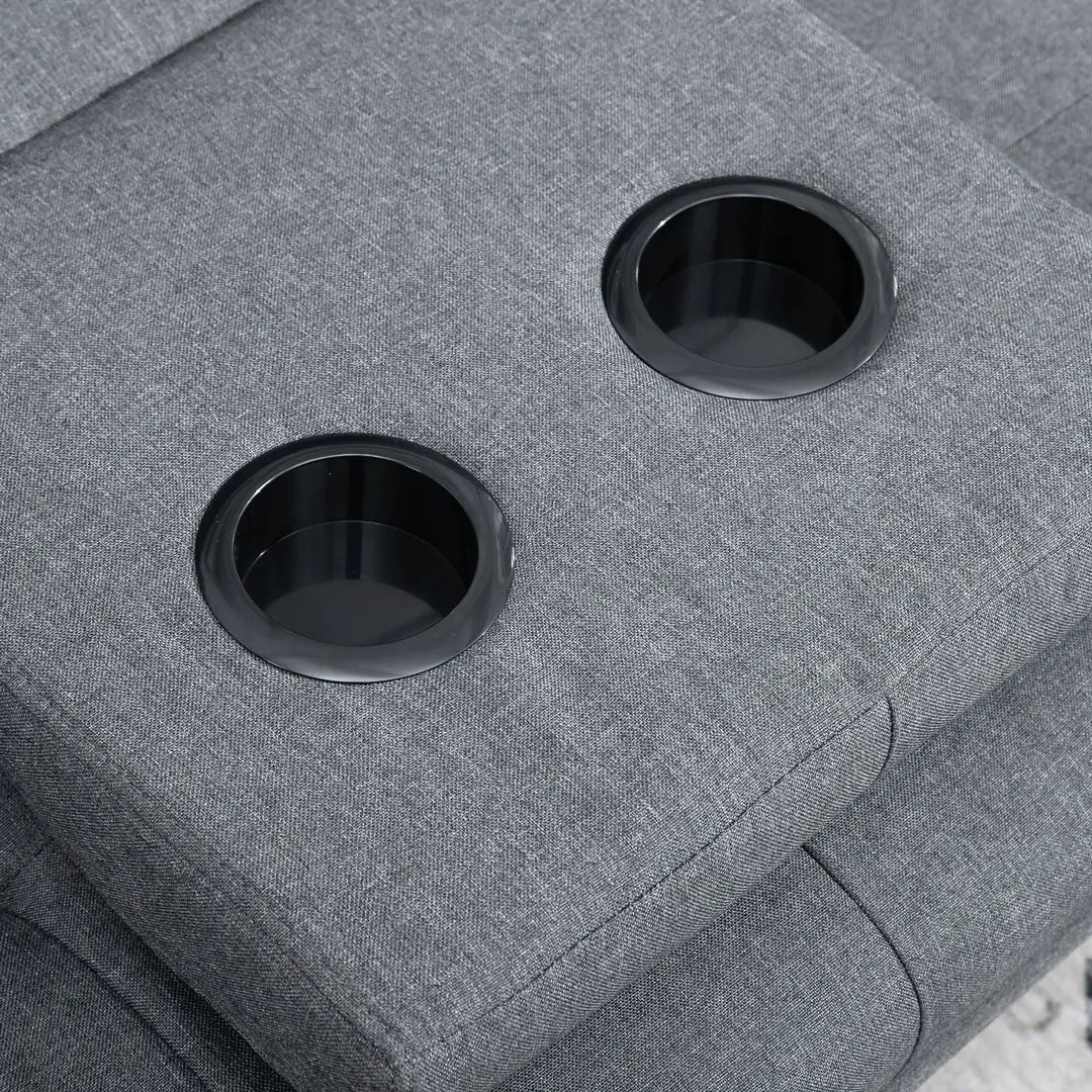 Canapea Homcom 833-663CG 181x77x72 cm (Dark Grey/Oak)